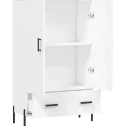 Szafka Biała z Drzwiami 69.5x31x115 cm do Salonu Pokoju Sypialni