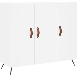 Szafka Biała z Drzwiami 90x34x80 cm do Salonu Pokoju Sypialni
