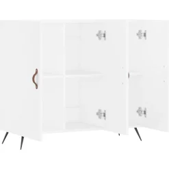 Szafka Biała z Drzwiami 90x34x80 cm do Salonu Pokoju Sypialni