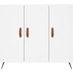 Szafka Biała z Drzwiami 90x34x80 cm do Salonu Pokoju Sypialni