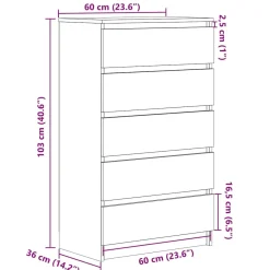 Szafka Brąz Materiał drewnopochodny vidaXL