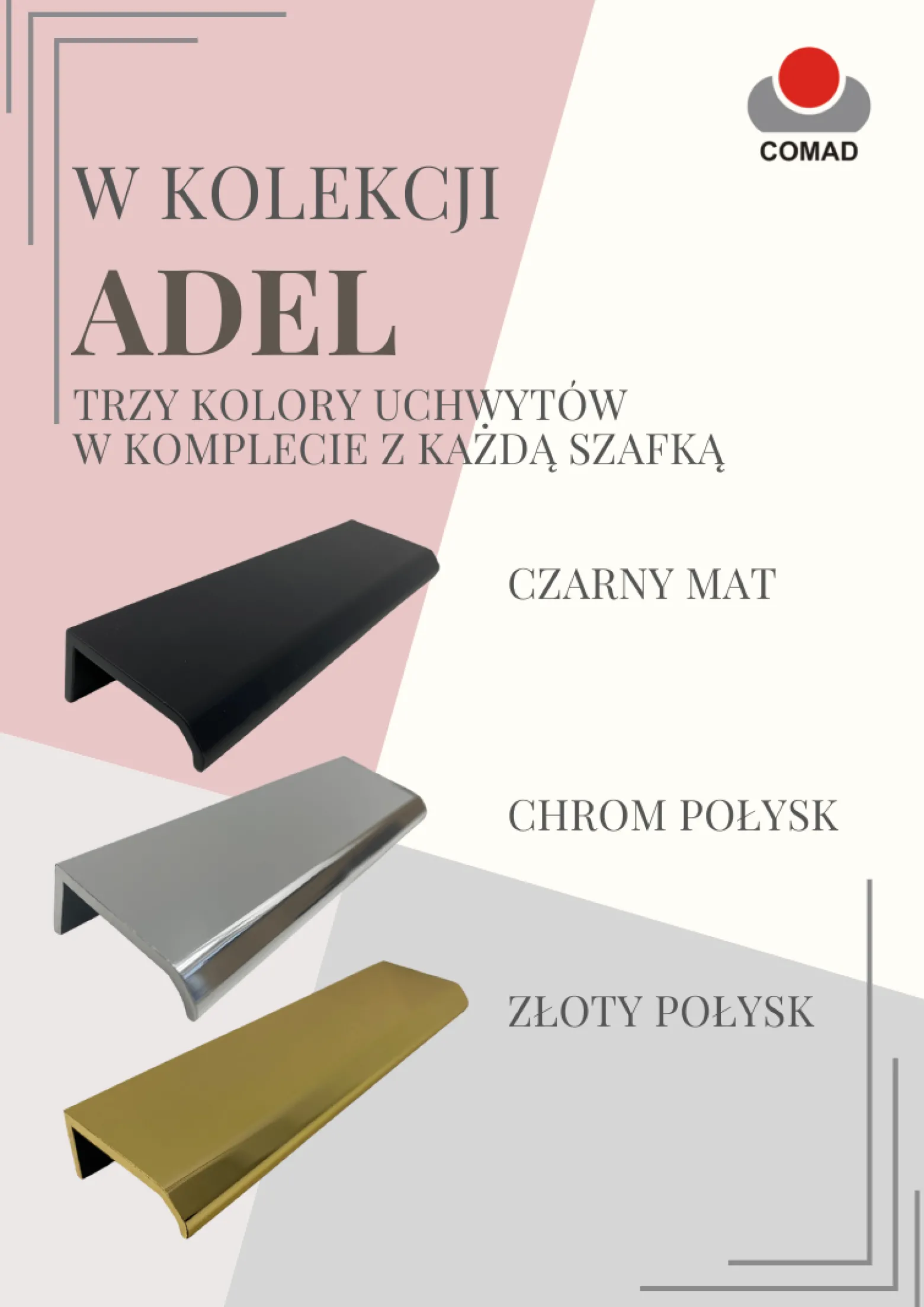 Szafka 60 cm ADEL WHITE z umywalką SMILE, blatem i regałem