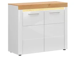 Szafka Horton 106 cm dwudrzwiowa biały połysk