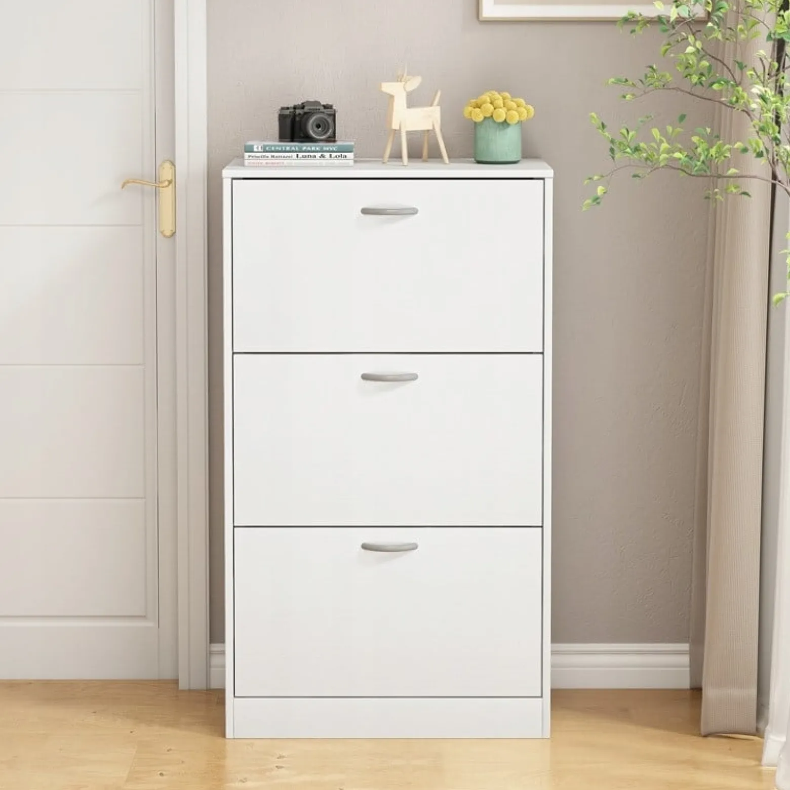 Szafka komoda regał na buty do przedpokoju 3 drzwi nowoczesna loft 110 cm