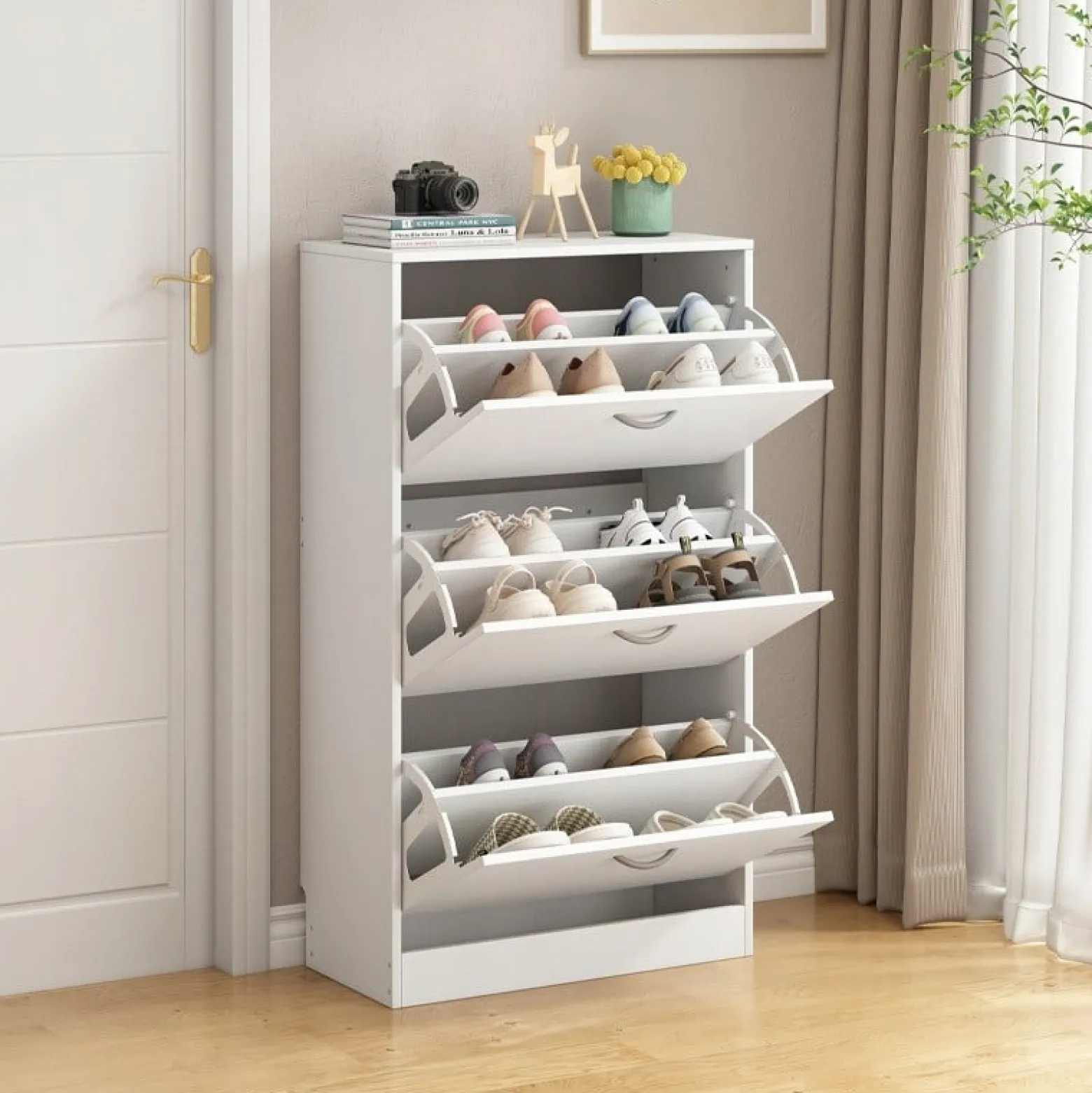 Szafka komoda regał na buty do przedpokoju 3 drzwi nowoczesna loft 110 cm