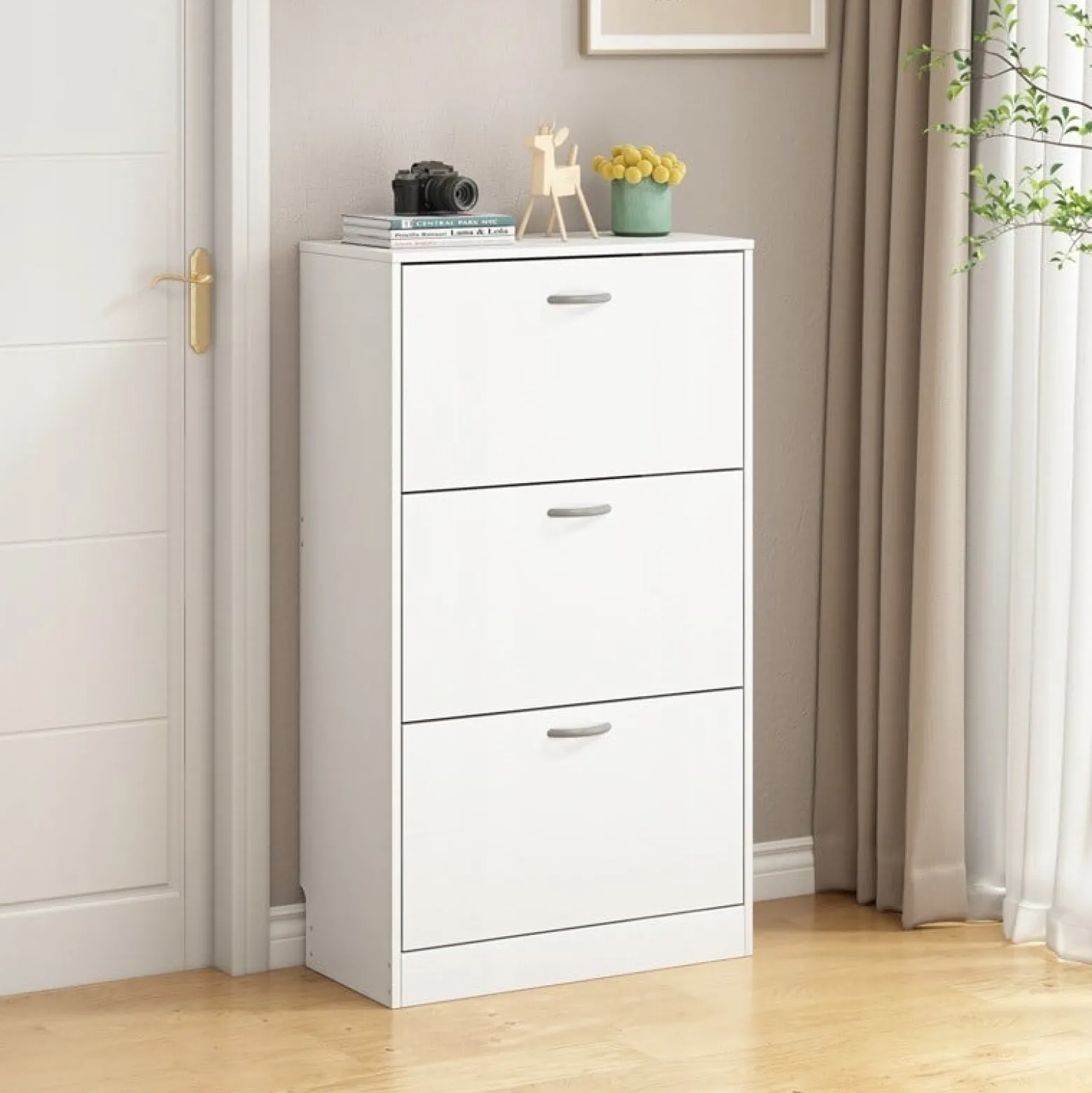 Szafka komoda regał na buty do przedpokoju 3 drzwi nowoczesna loft 110 cm