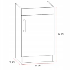 Szafka Kuchenna Biała 50x40 Zlewozmywak Bateria Obrotowa