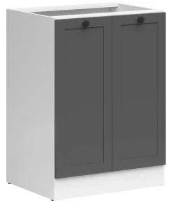 Szafka kuchenna dolna Junona Line 60 cm dwudrzwiowa grafit