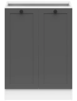 Szafka kuchenna dolna Junona Line 60 cm dwudrzwiowa grafit