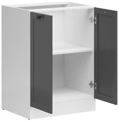 Szafka kuchenna dolna Junona Line 60 cm dwudrzwiowa grafit