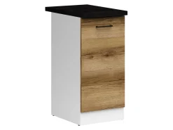 Szafka kuchenna dolna Junona Line 40 cm prawa dąb delano jasny z blatem