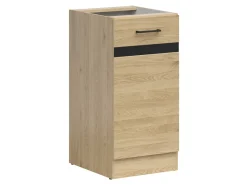 Szafka kuchenna dolna Junona Line 40 cm lewa z drzwiami dąb bernstein
