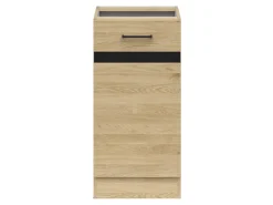 Szafka kuchenna dolna Junona Line 40 cm lewa z drzwiami dąb bernstein