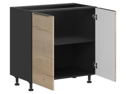 Szafka kuchenna dolna Sole L6 80 cm dwudrzwiowa dąb halifax natura
