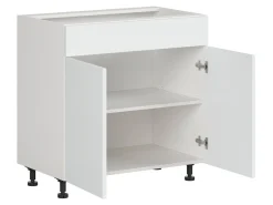 Szafka kuchenna dolna Top Line 2 80 cm dwudrzwiowa śnieżny super mat