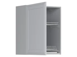 Szafka kuchenna górna Verdi 60 cm z ociekarką lewa jasny szary mat