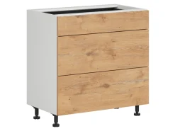 Szafka kuchenna Hamper 80 cm z szufladami cichy domyk dąb lancelot