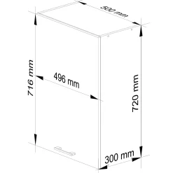 Szafka kuchenna OLIWIA W50 H720 Biała 50x30x72 cm
