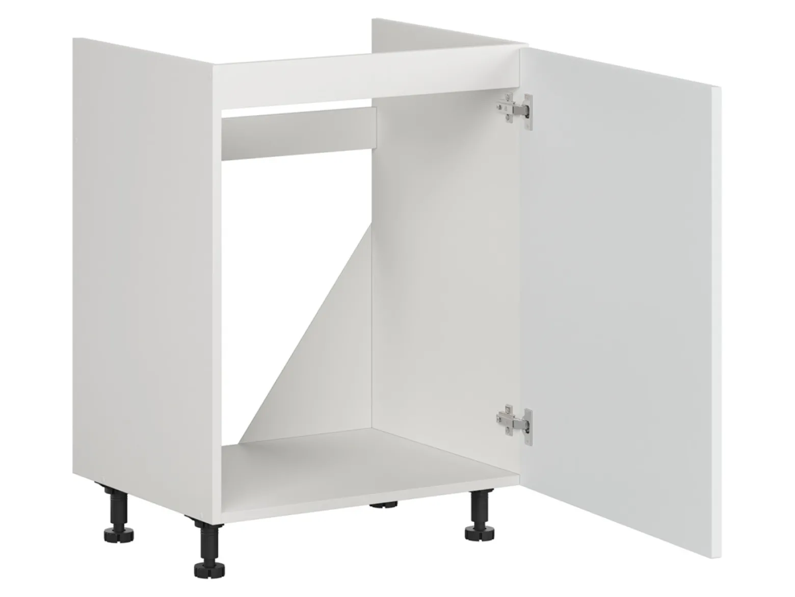 Szafka kuchenna pod zlewozmywak Top Line 2 60 cm prawa śnieżny super mat