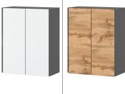 Szafka kuchenna wisząca bella modułowa 80cm szara biały mat