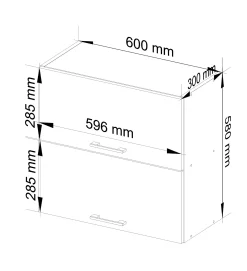 Szafka kuchenna wisząca system OLIWIA G2 Biała 60x30x58 cm
