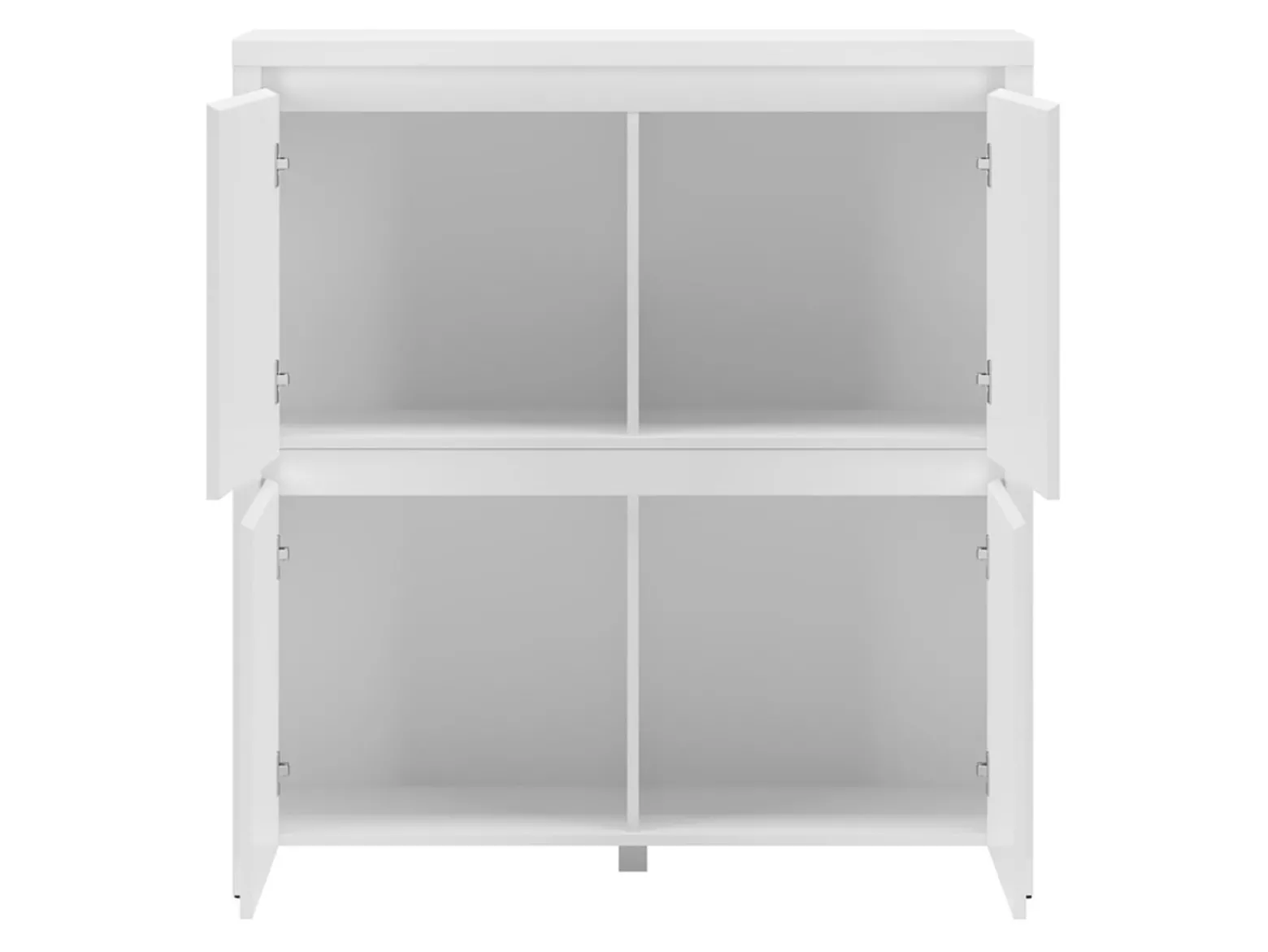 Szafka Larios 105 cm czterodrzwiowa biały połysk