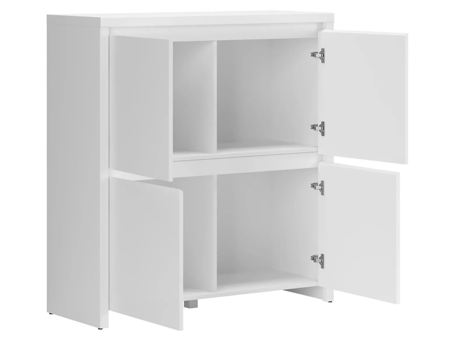 Szafka Larios 105 cm czterodrzwiowa biały połysk