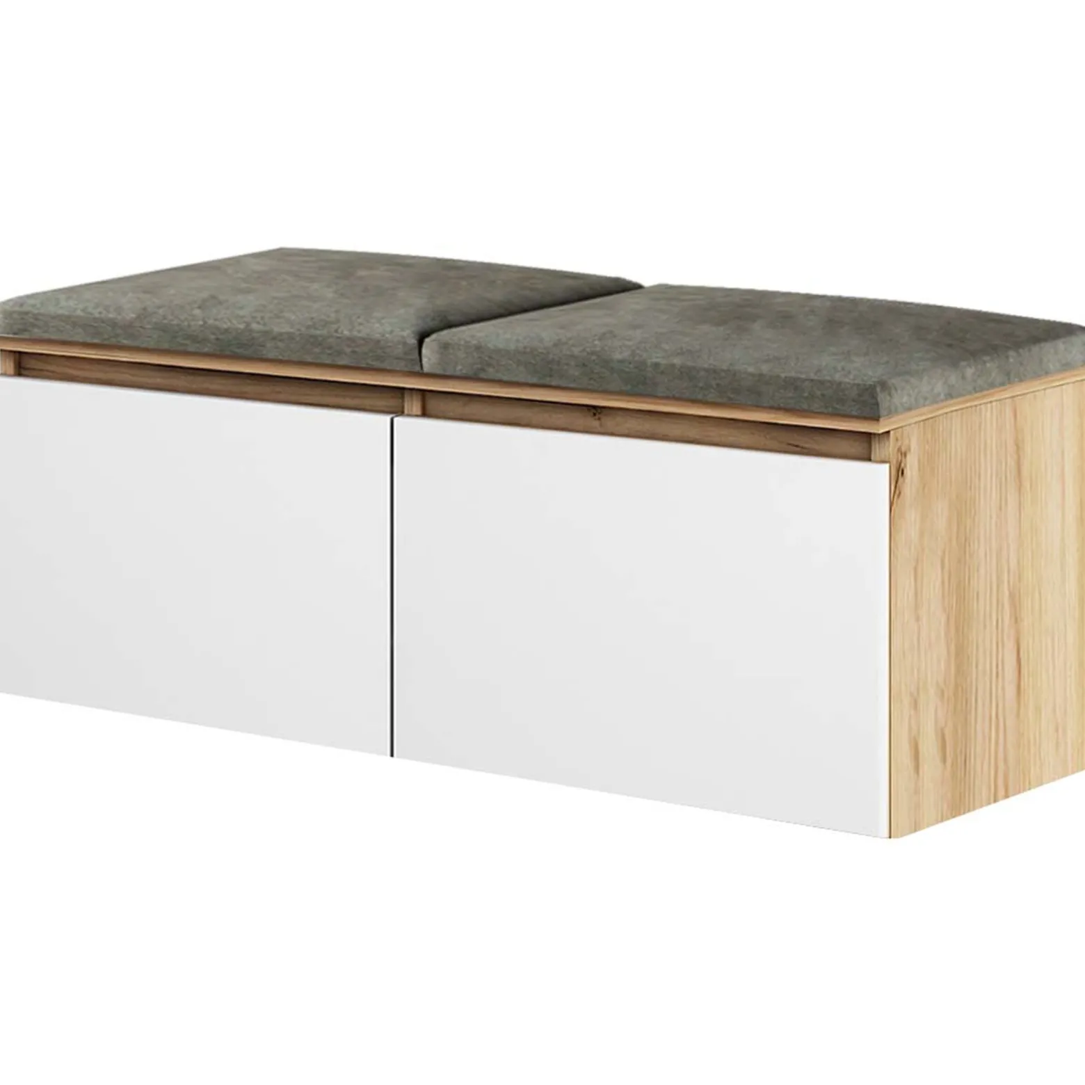 Szafka Megan 2 Dąb Craft Złoty/Biały/Szary 100X37X49 Cm