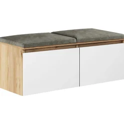 Szafka Megan 2 Dąb Craft Złoty/Biały/Szary 100X37X49 Cm