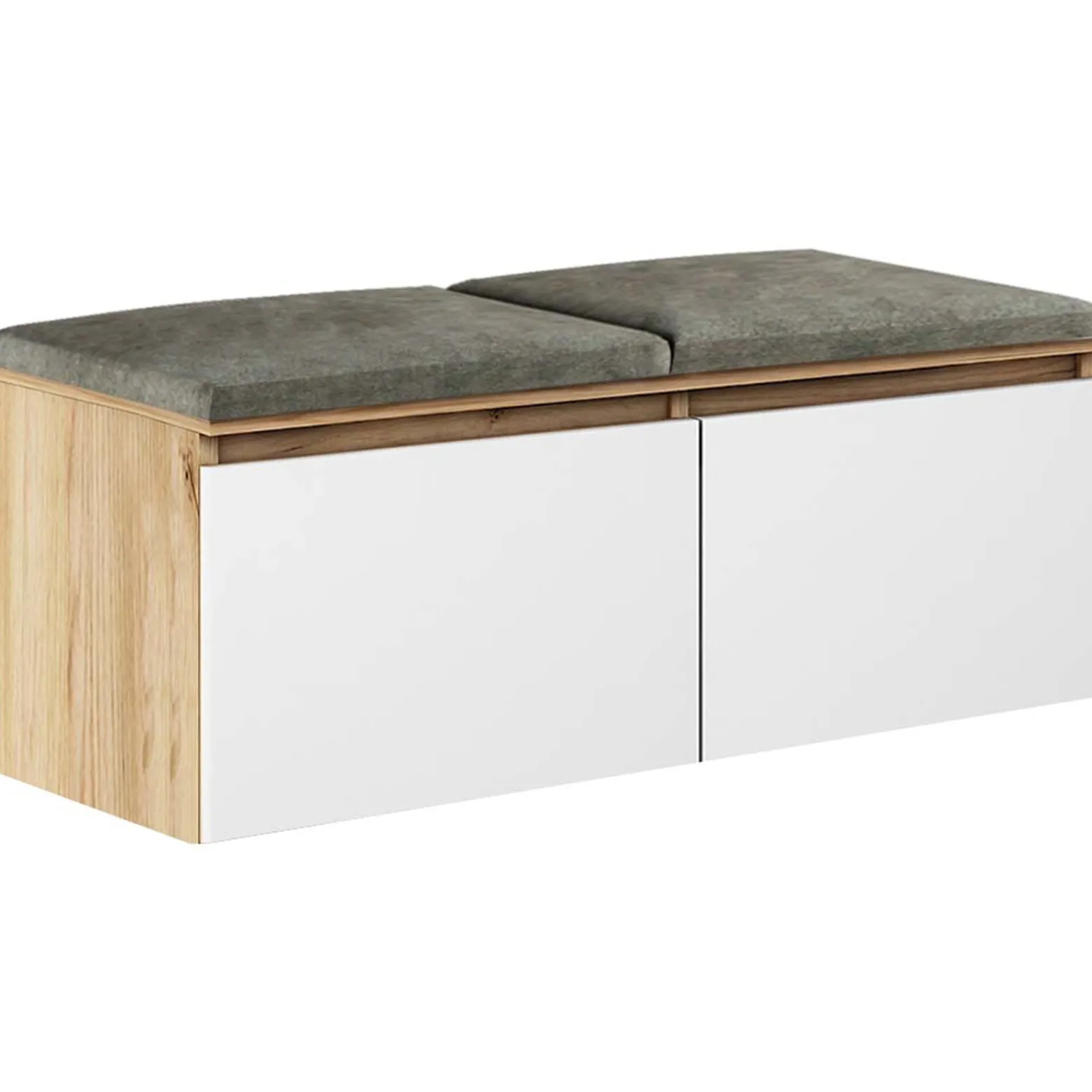 Szafka Megan 2 Dąb Craft Złoty/Biały/Szary 100X37X49 Cm
