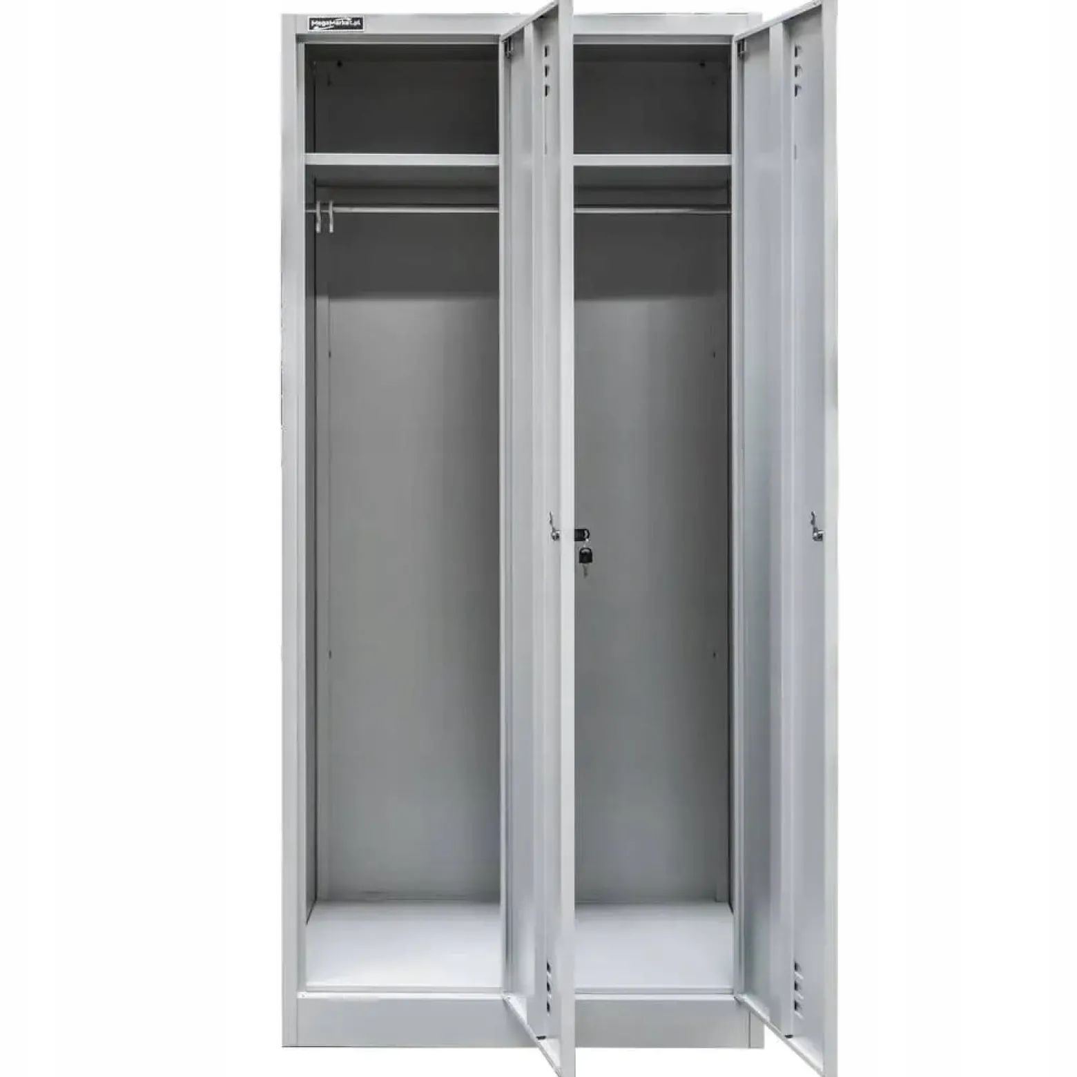 Szafka Metalowa Ubraniowa Socjalna BHP 180x80x50cm Szara Mega-M