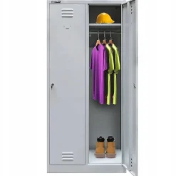 Szafka Metalowa Ubraniowa Socjalna BHP 180x80x50cm Szara Mega-M