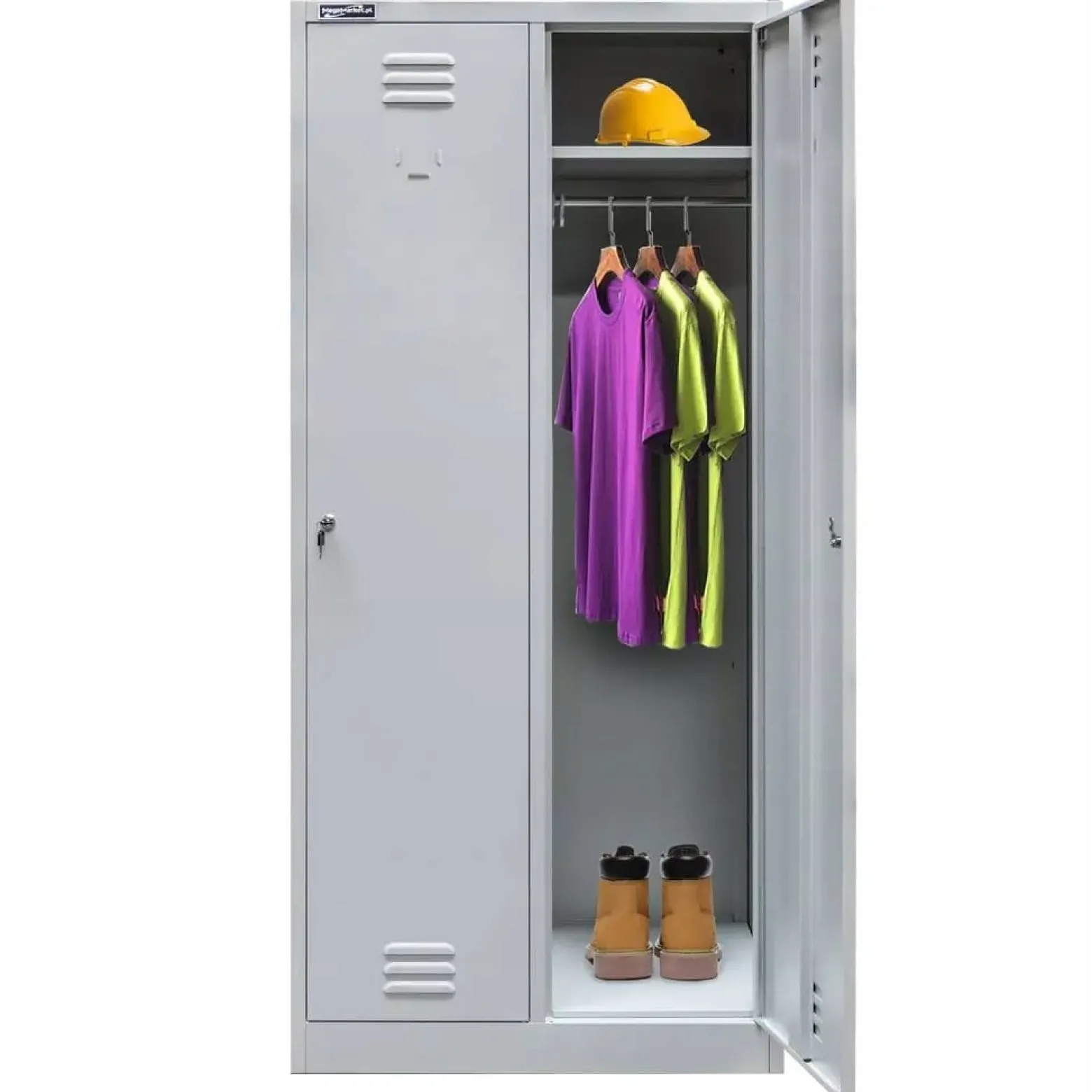 Szafka Metalowa Ubraniowa Socjalna BHP 180x80x50cm Szara Mega-M