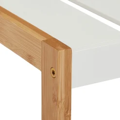 SZAFKA NA BUTY Giselda bambusowa biała 70x26x36cm MDF BAMBUS