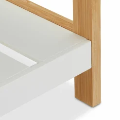 SZAFKA NA BUTY Giselda bambusowa biała 70x26x36cm MDF BAMBUS