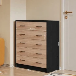 Szafka na buty jasny brąz do przedpokoju nowoczesna 5 półek uchylna loft