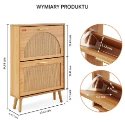 Szafka na buty otwierana uchylna komoda 60 cm