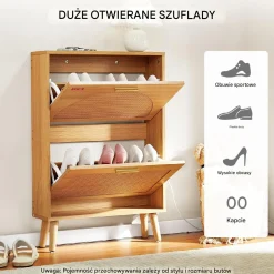 Szafka na buty otwierana uchylna komoda 60 cm