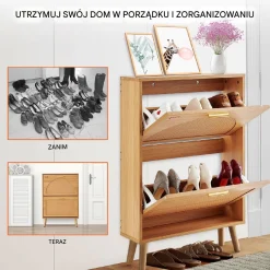 Szafka na buty otwierana uchylna komoda 60 cm