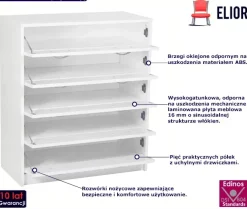 Szafka na buty z 5 półkami - Luero