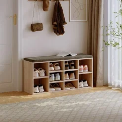 Szafka na buty z siedziskiem ławka nowoczesna dąb sonoma loft 104cm