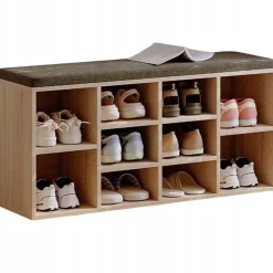 Szafka na buty z siedziskiem ławka nowoczesna dąb sonoma loft 104 cm