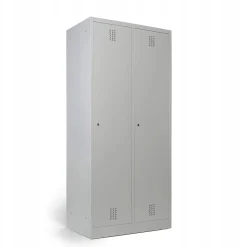 Szafka na ubrania 80 cm szara metalowa