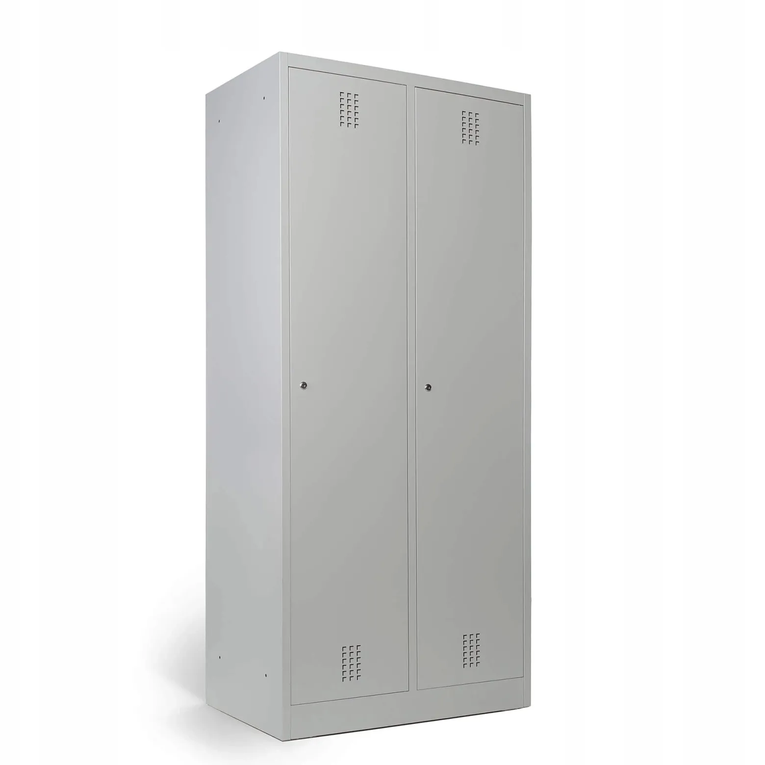 Szafka na ubrania 80 cm szara metalowa