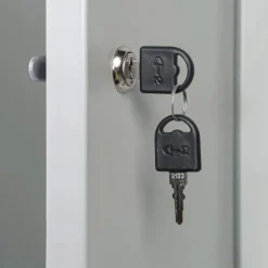 Szafka na ubrania 80 cm szara metalowa