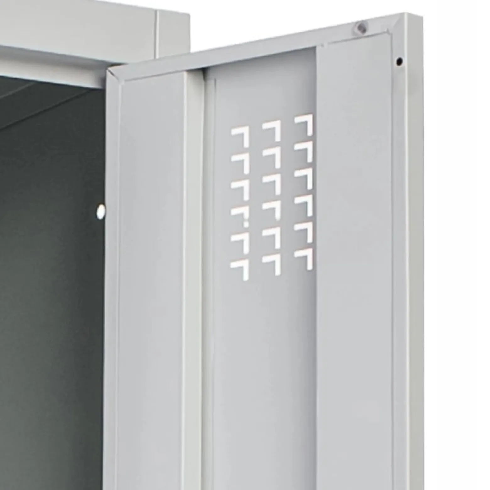 Szafka na ubrania 80 cm szara metalowa