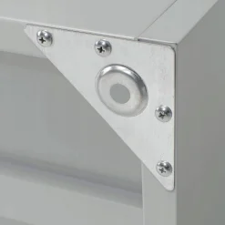 Szafka na ubrania 80 cm szara metalowa