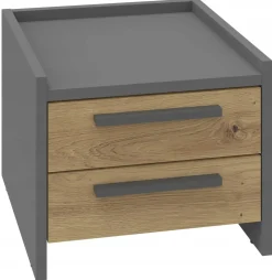 Szafka nocna ALTIVO 2SN dąb artisan-antracyt 2 szuflady niskie stolik nocny