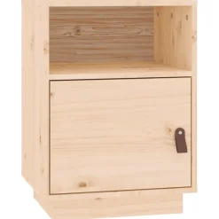 Szafka Nocna Drewniana Brązowa Komoda Stolik Nocny 40x34x55 cm