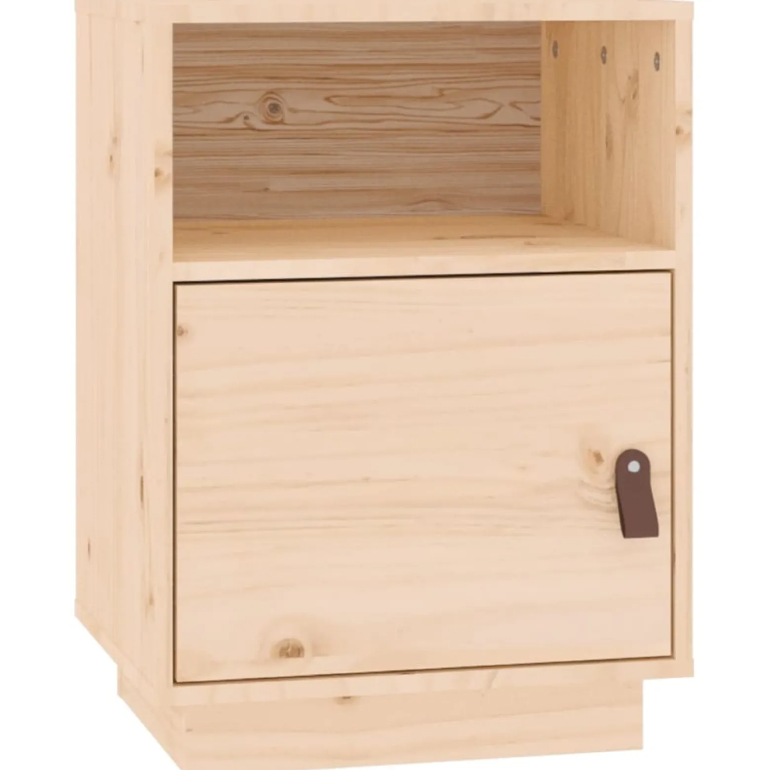 Szafka Nocna Drewniana Brązowa Komoda Stolik Nocny 40x34x55 cm